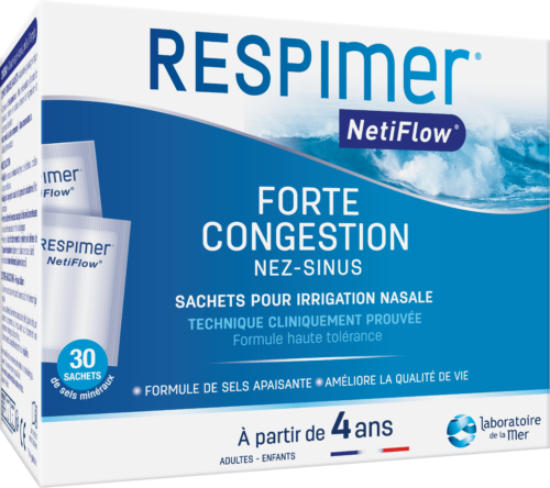 RESPIMER® NetiFlow® - Recharges 30 Sachets pour Irrigation Nasale - Formule  Brevetée et Fabriquée en France - Dès 4 ans : : Hygiène et Santé